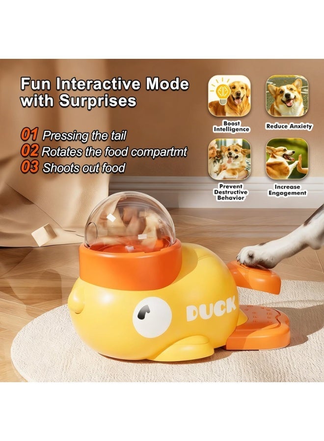 Dog Interactive Treat Dispenser Toy, Food Puzzle Slow Feeder, 2-in-1 Durable Cute Duck Shaped Design for Small Medium Dogs and Cats, Interactive IQ Training Reduces Bloating - Image 2